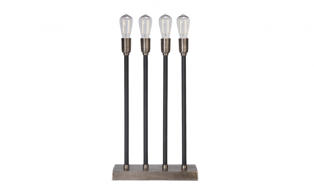 COMET Ljusstake 36 cm Svart/Silver i gruppen Belysning hos SoffaDirekt.se (1093605)