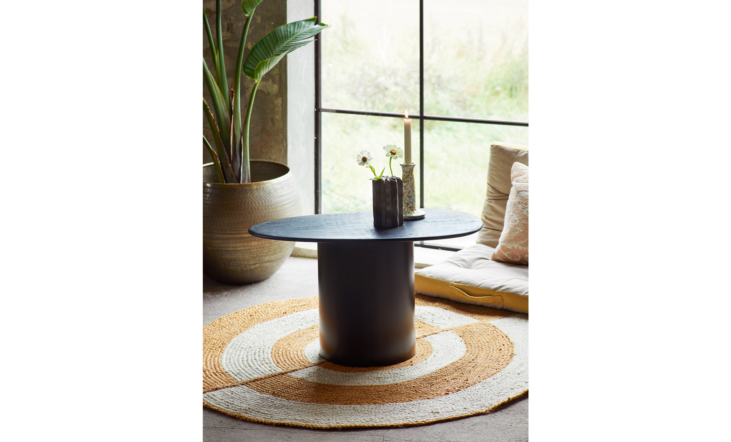 SOFFBORD Jrn/Tr Svart