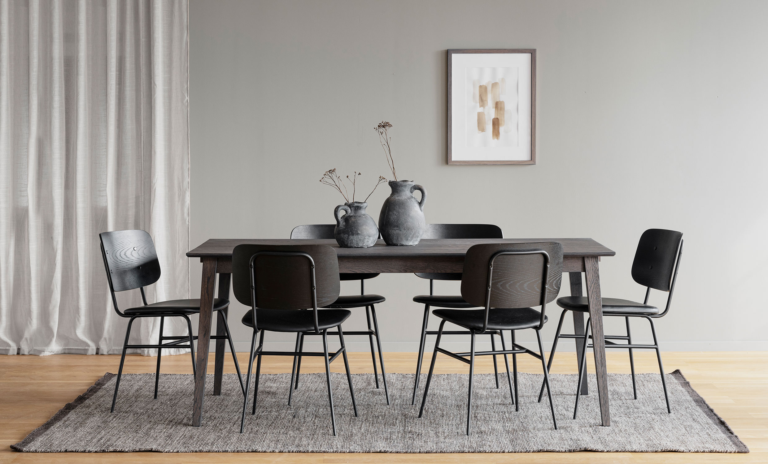 FILIPPA Matbord 180 Mrkbrun ek