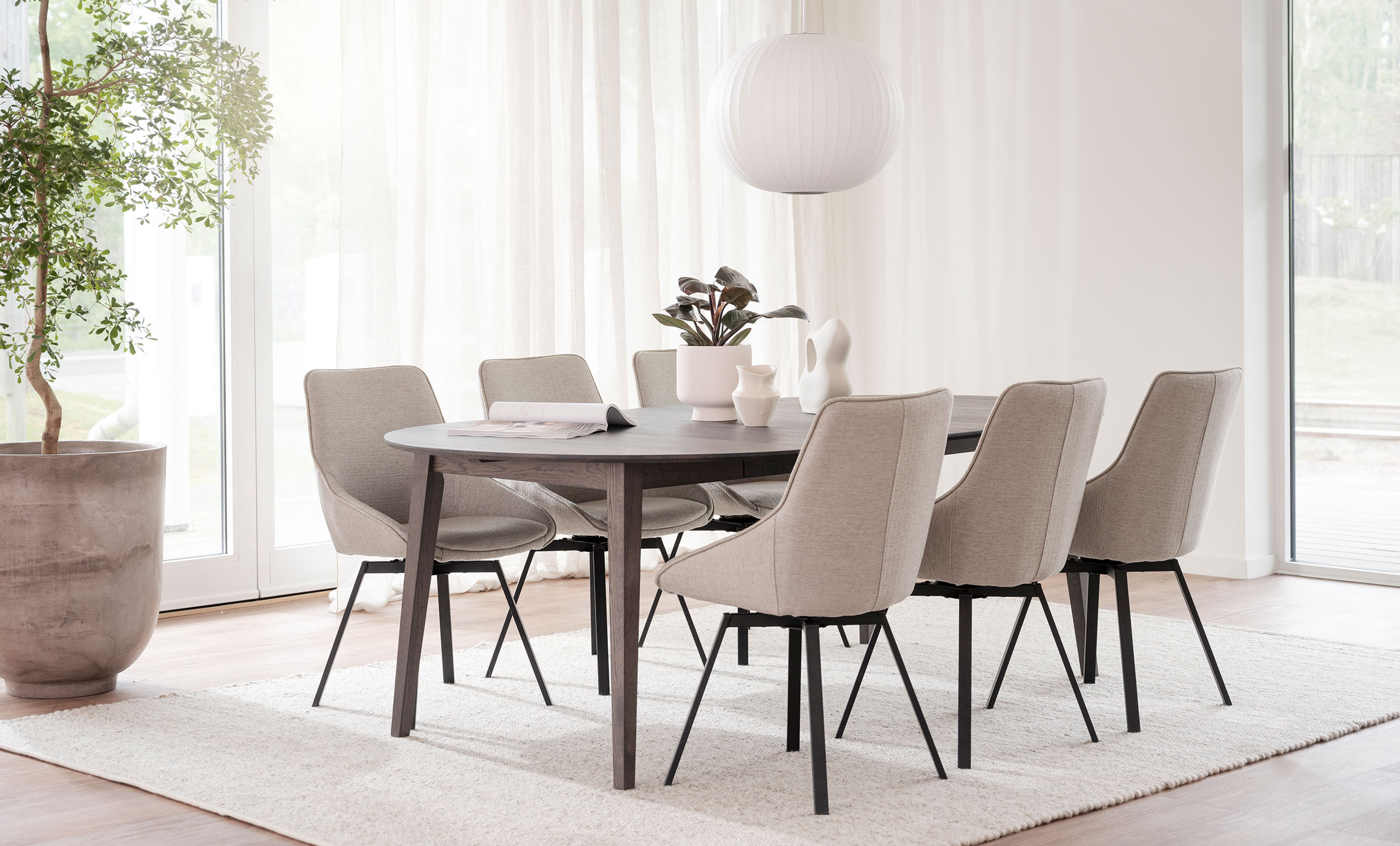 FILIPPA ilggsskiva 45 mrkbrun ek