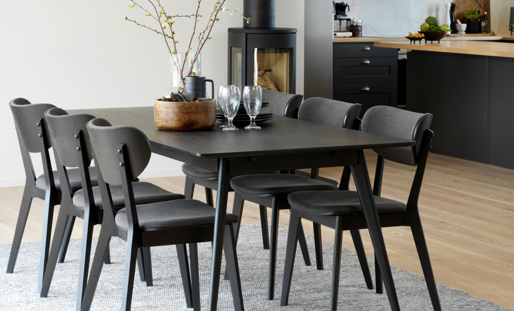 YUMI Matbord 190x90 Svartbetsad ask i gruppen Matplats / Bord / Matbord hos SoffaDirekt.se (116927)