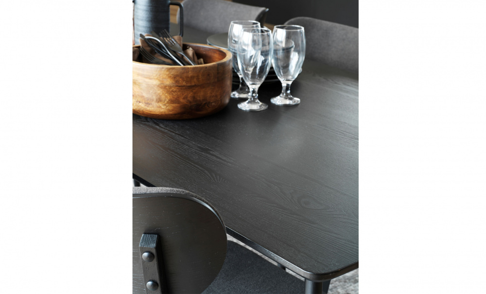 YUMI matbord rekt. 190x90 svartbetsad ask i gruppen Matplats / Bord / Matbord hos SoffaDirekt.se (116927)