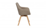 ALISON Karmstol Mörkbeige/Ek