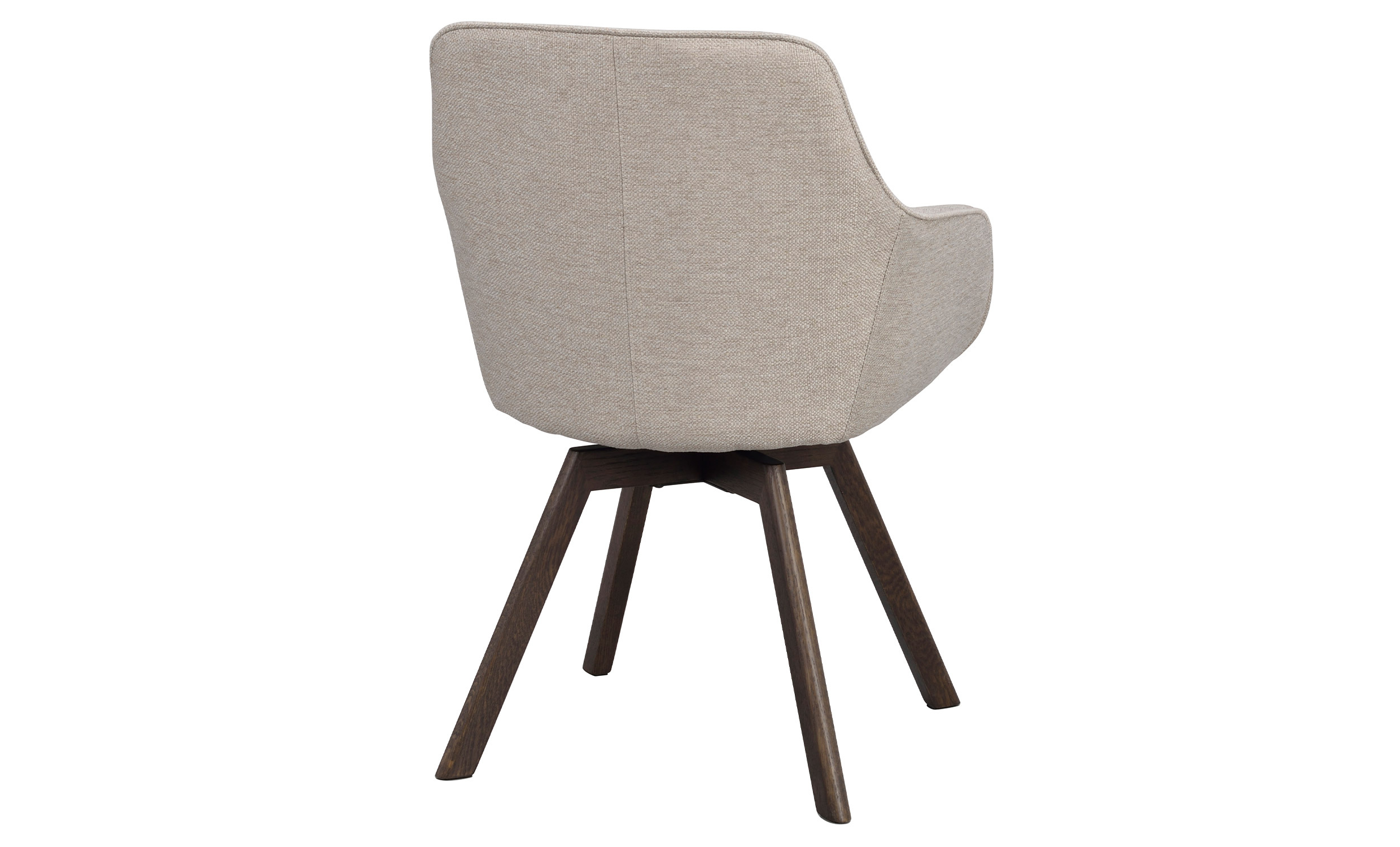 ALISON Karmstol Snurr Beige/Brun Ek