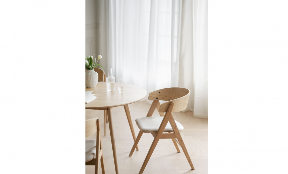 YUMI Matbord Runt 115 Lackad ek i gruppen Matplats / Bord / Matbord hos SoffaDirekt.se (119203)