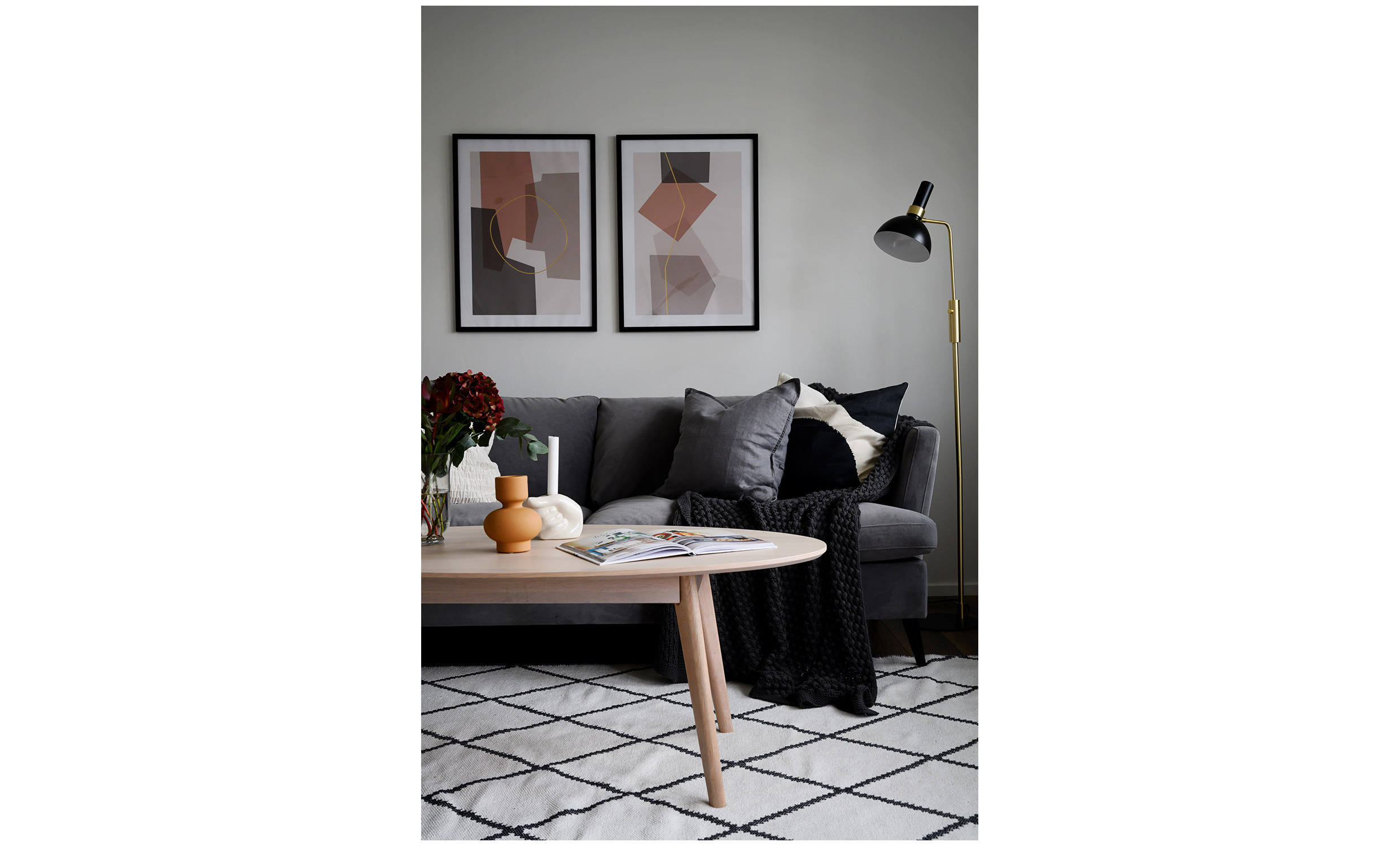 YUMI Soffbord 130 Vitpigmenterad Ek
