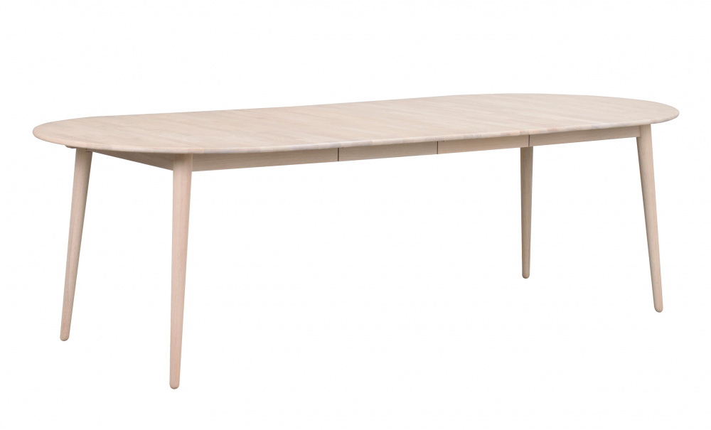 TYLER matbord ovalt 170/210 vitpigmenterad ek i gruppen Matplats / Bord / Matbord hos SoffaDirekt.se (119714)