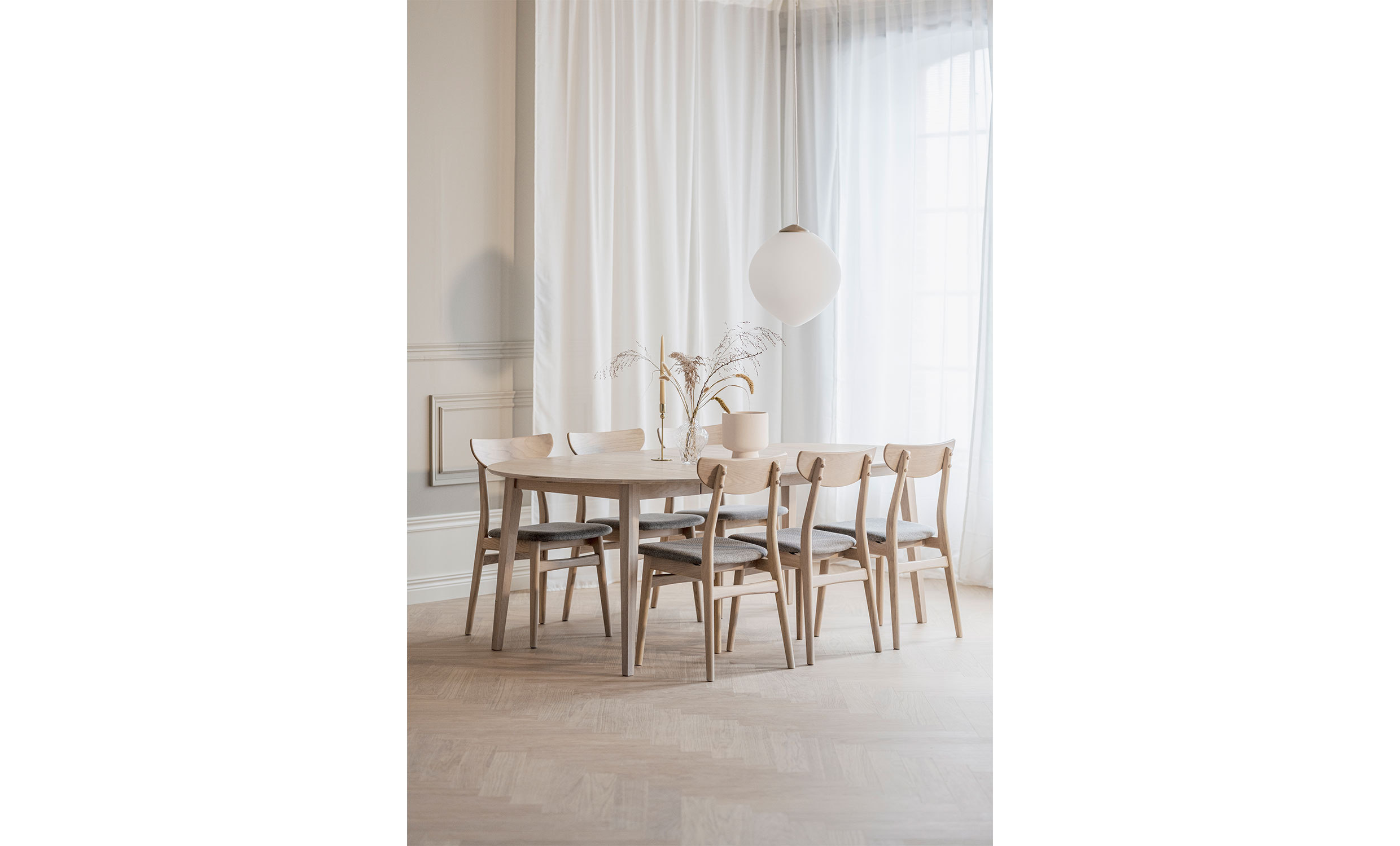 RODHAM Stol vitpigment ek/ljusgrtt