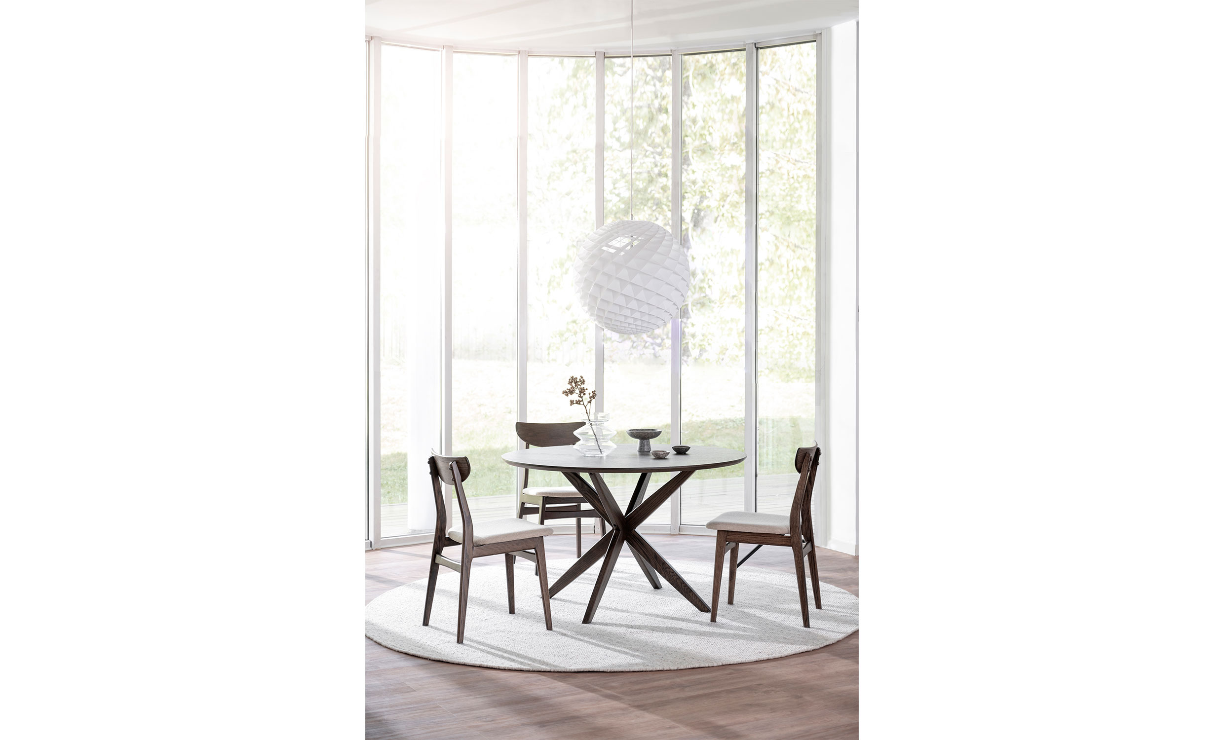 RODHAM Stol brun ek/beige