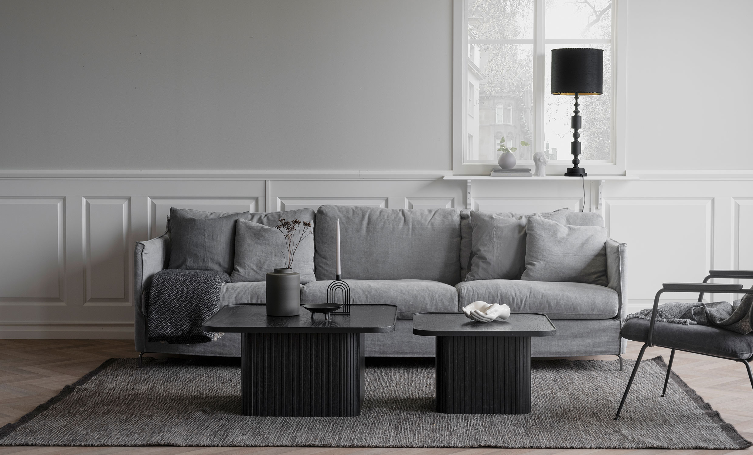 SULLIVAN Soffbord 80x80 Svart