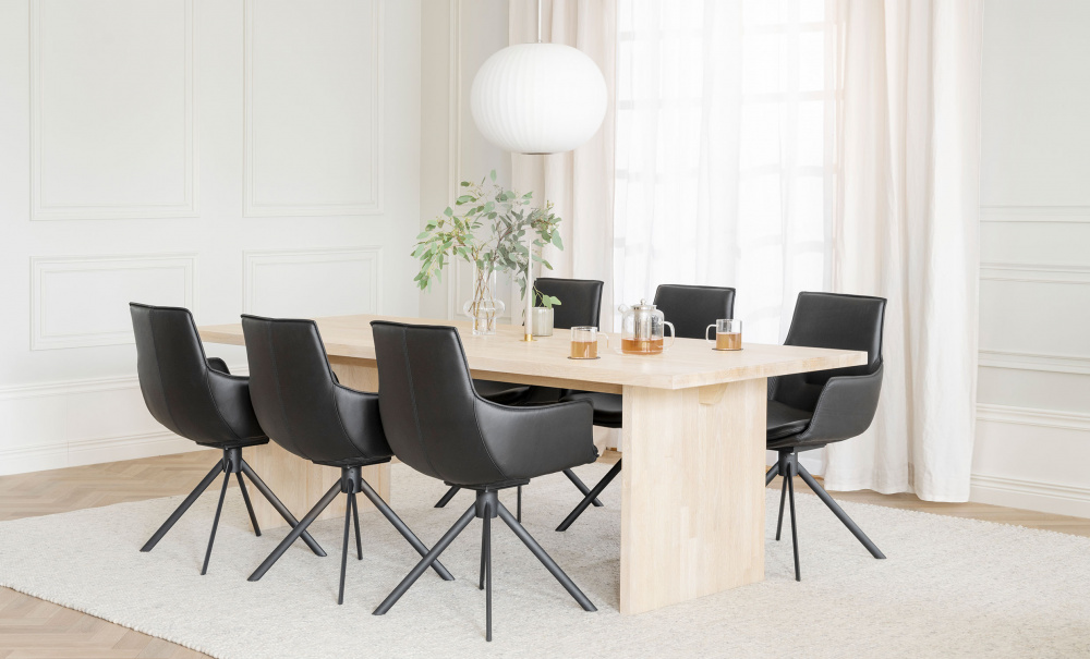EMMETT Matbord 240 Vitpigmenterad ek i gruppen Matplats / Bord / Matbord hos SoffaDirekt.se (120350)