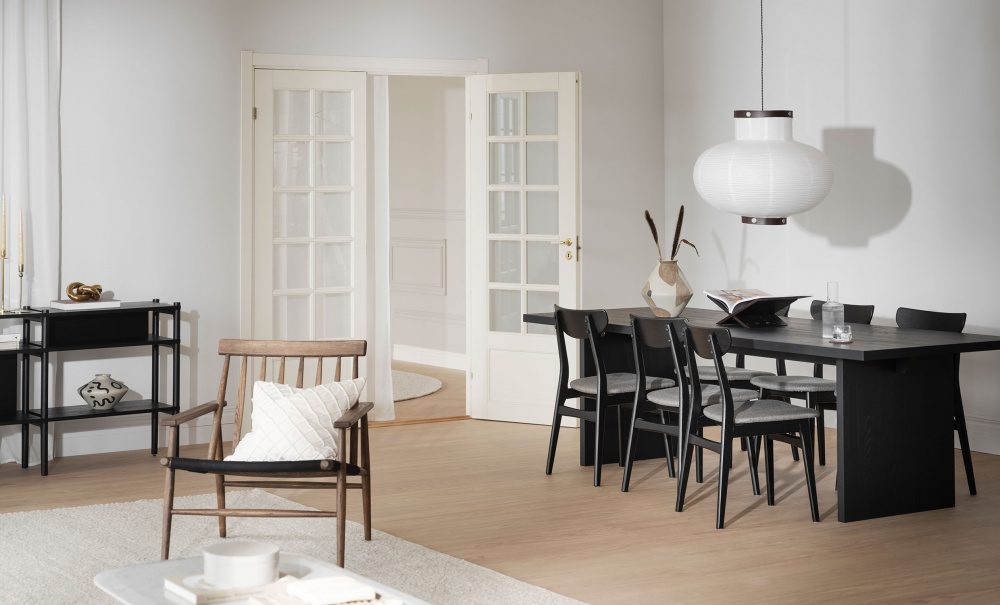 EMMETT Matbord 240 Svart Ask i gruppen Matplats / Bord / Matbord hos SoffaDirekt.se (120354)