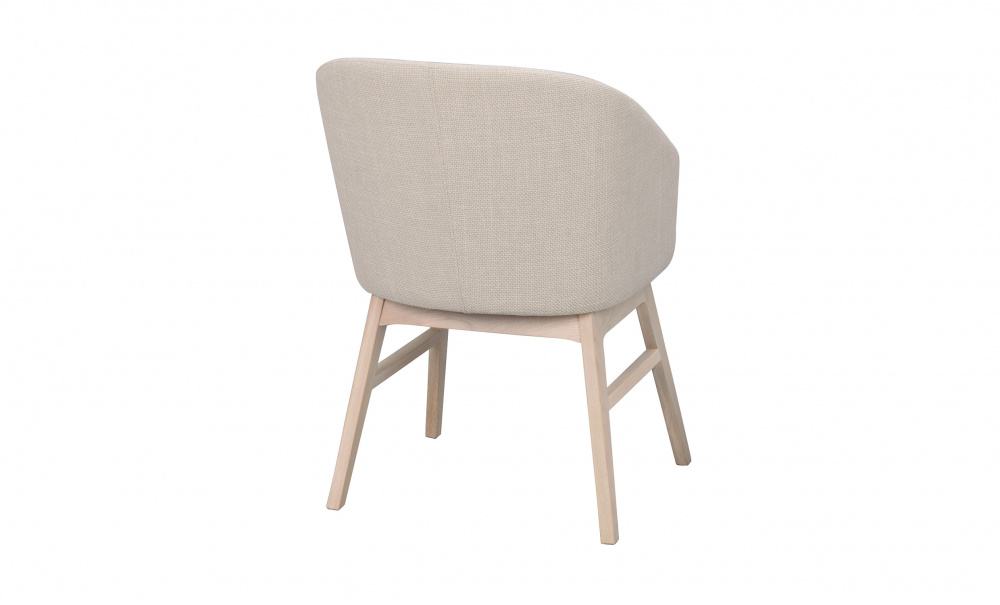 WINDHAM Karmstol beige tyg/vitpigmenterad i gruppen Matplats / Sittmbler / Stolar hos SoffaDirekt.se (120665)