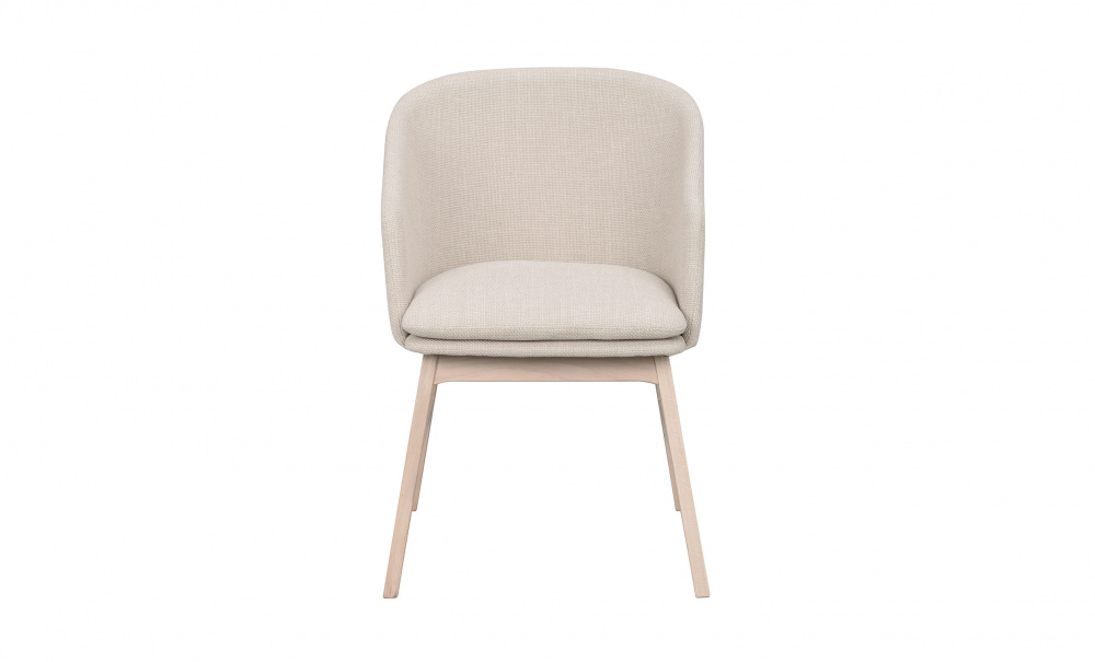 WINDHAM Karmstol beige tyg/vitpigmenterad i gruppen Matplats / Sittmbler / Stolar hos SoffaDirekt.se (120665)