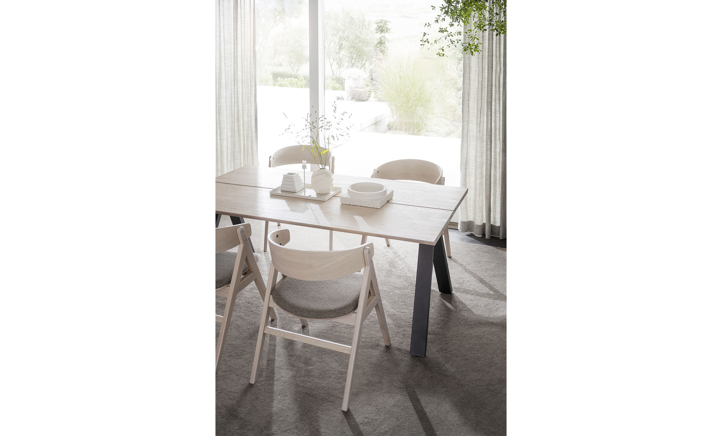 WATERTON Karmstol vitpigmenterad ek/brun