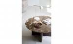 BROOKSVILLE Soffbord Brun Marmor/Vitpigment Ek