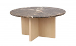 BROOKSVILLE Soffbord Brun Marmor/Vitpigment Ek