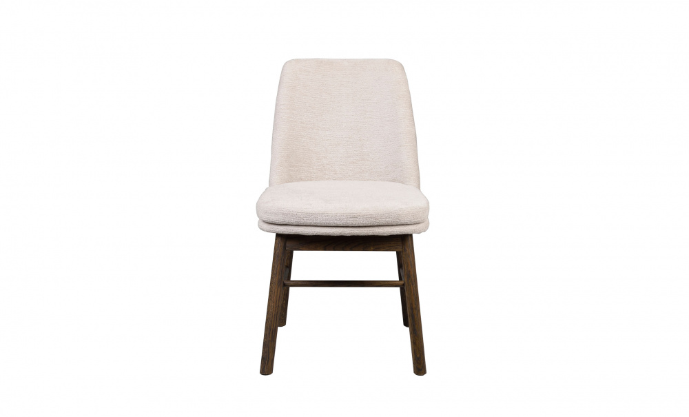 AMESBURY Stol ljusbeige tyg/bruna ekben i gruppen Matplats hos SoffaDirekt.se (120996)
