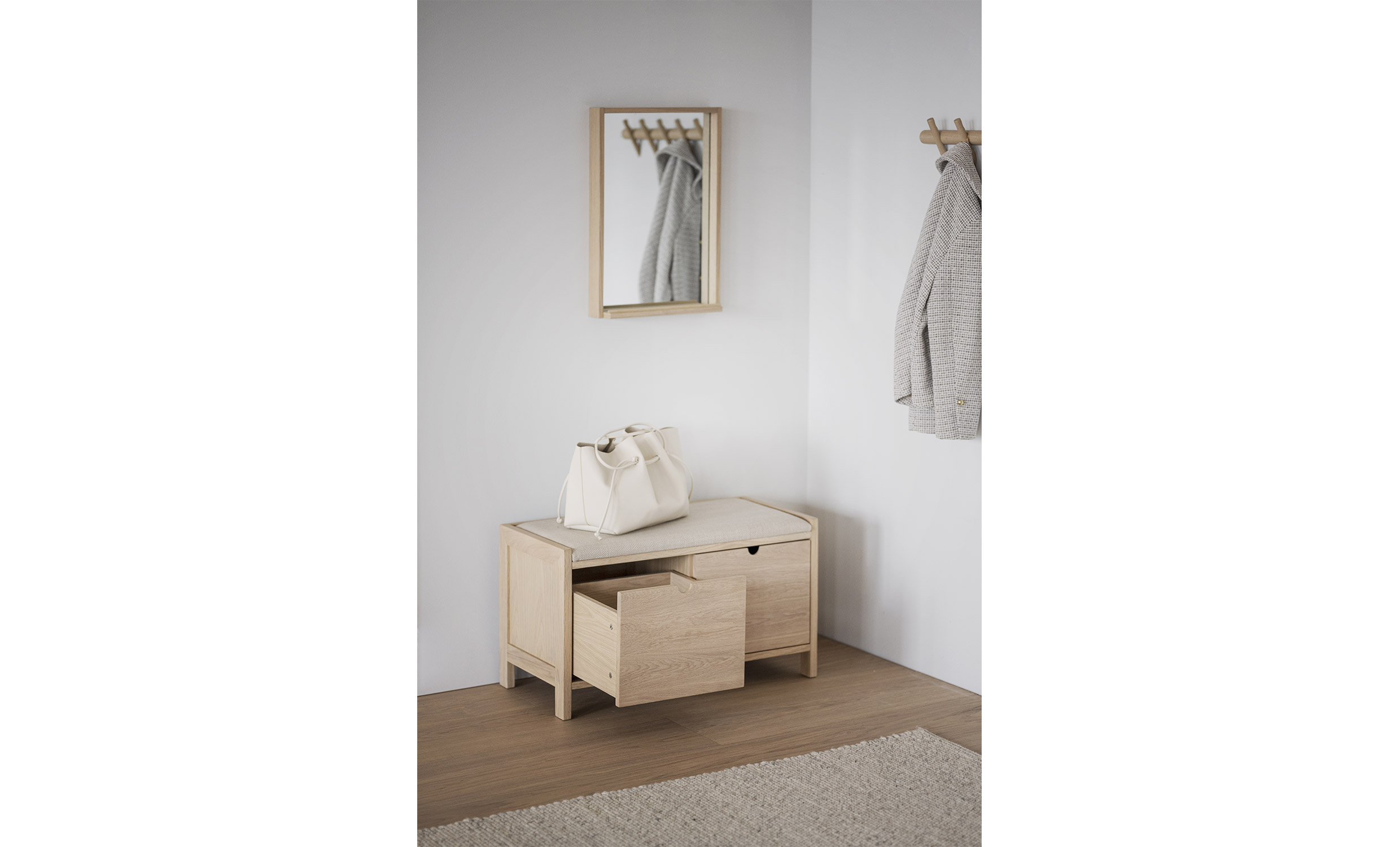 HILLMOND Bnk Vitpigmenterad/Beige