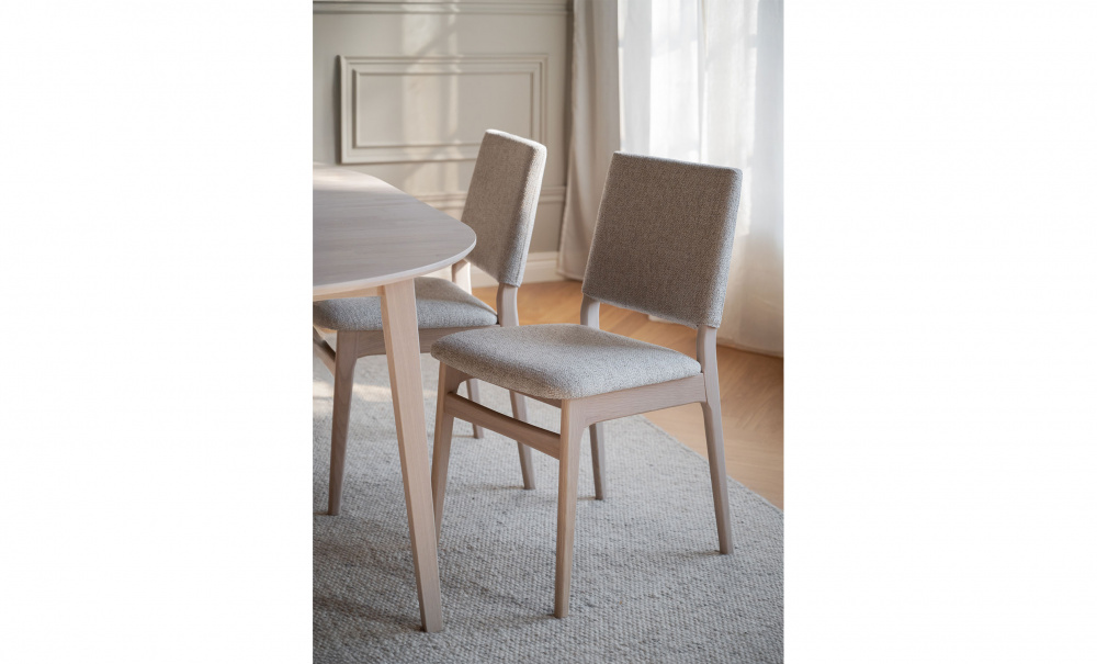Bild nr 3 (MEDFORD Stol Ljusbeige, Vitpig)