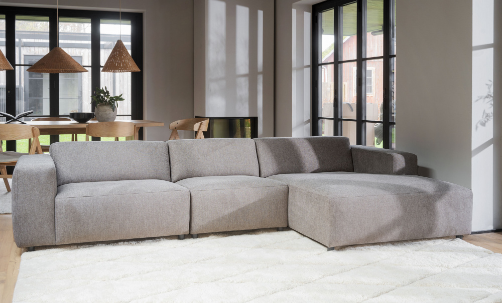 WILLARD soffa 4-sits-schslong hger beige i gruppen Vardagsrum / Soffor / Divansoffor hos SoffaDirekt.se (121314)