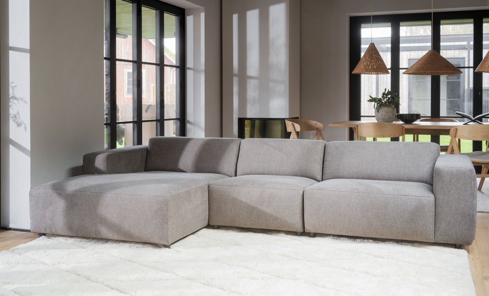 WILLARD soffa 4-sits-schslong vnster beige i gruppen Vardagsrum / Soffor hos SoffaDirekt.se (121317)