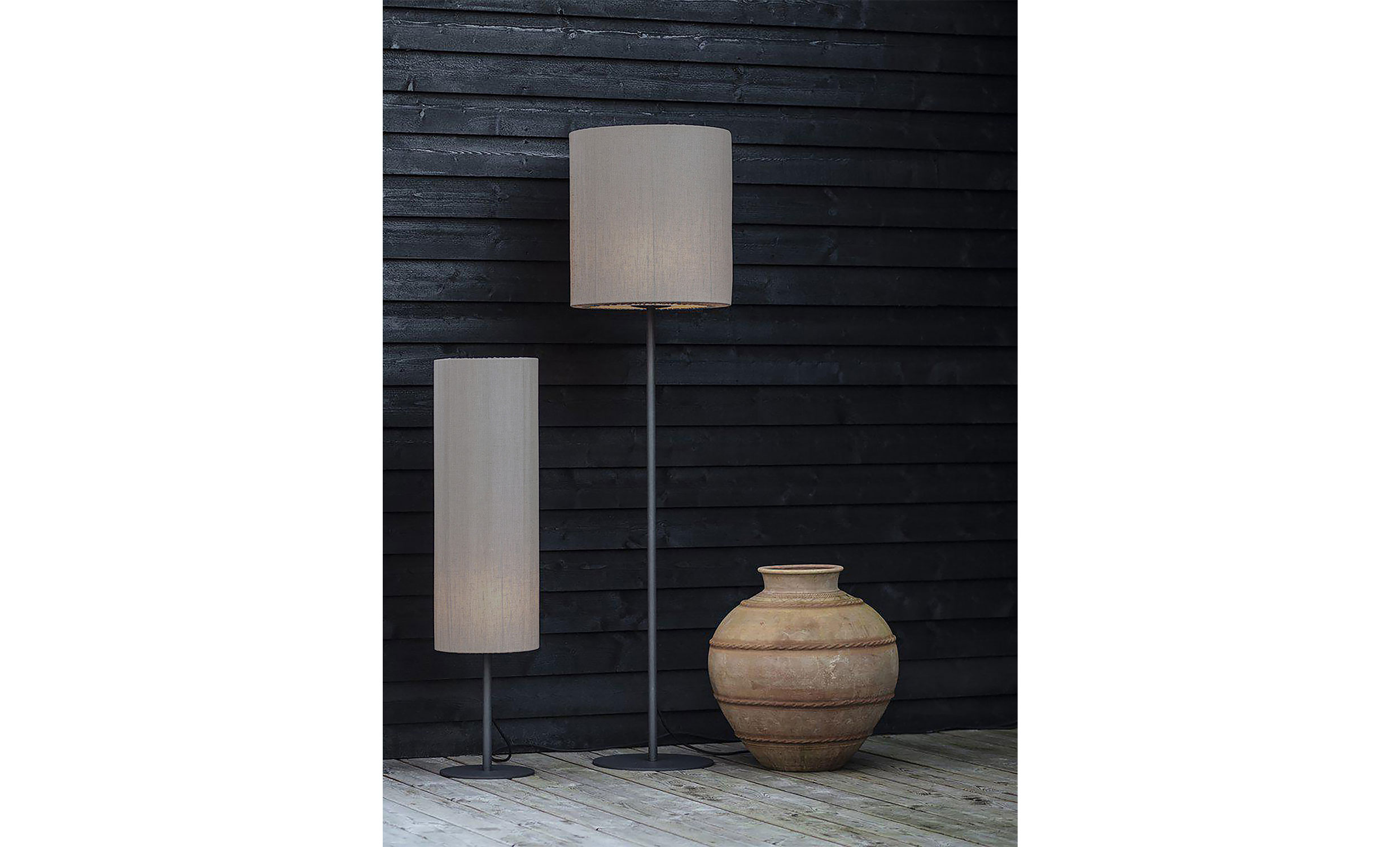 AGNAR Golvlampa Outdoor Svart/Brun