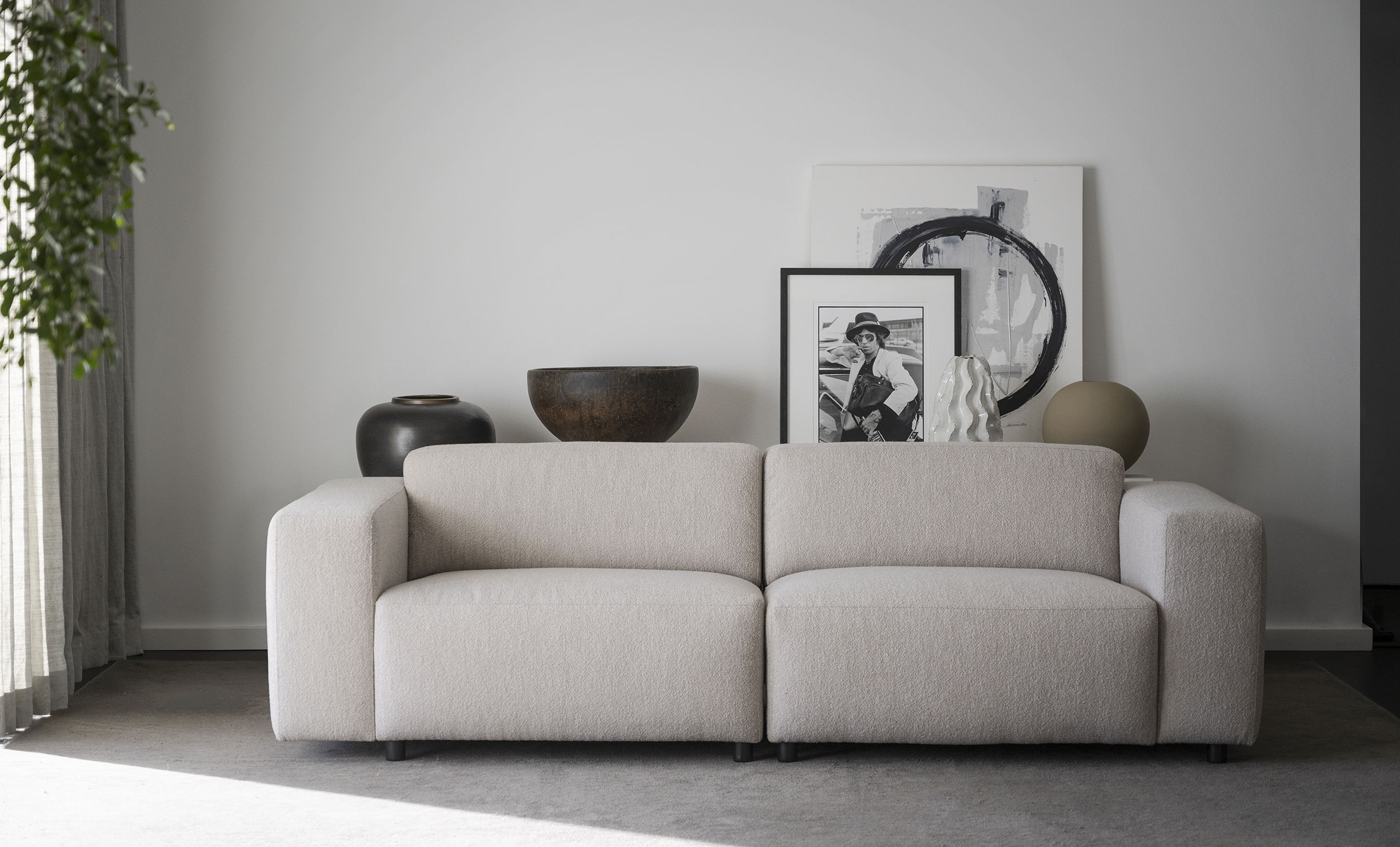 WILLARD soffa 3-sits ljusbeige