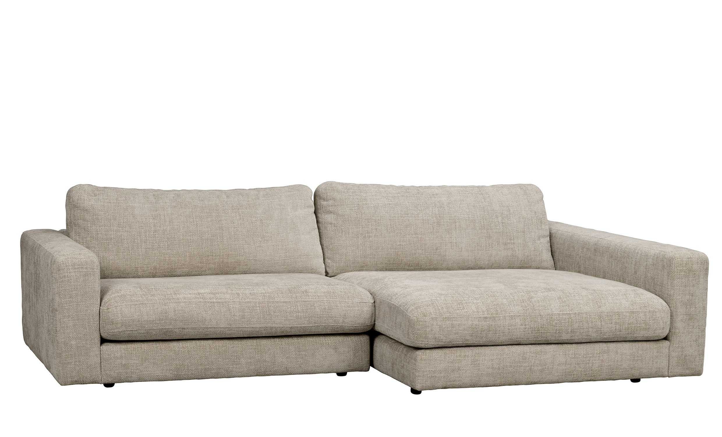 DUNCAN soffa 3-sits schslong hger grbeige