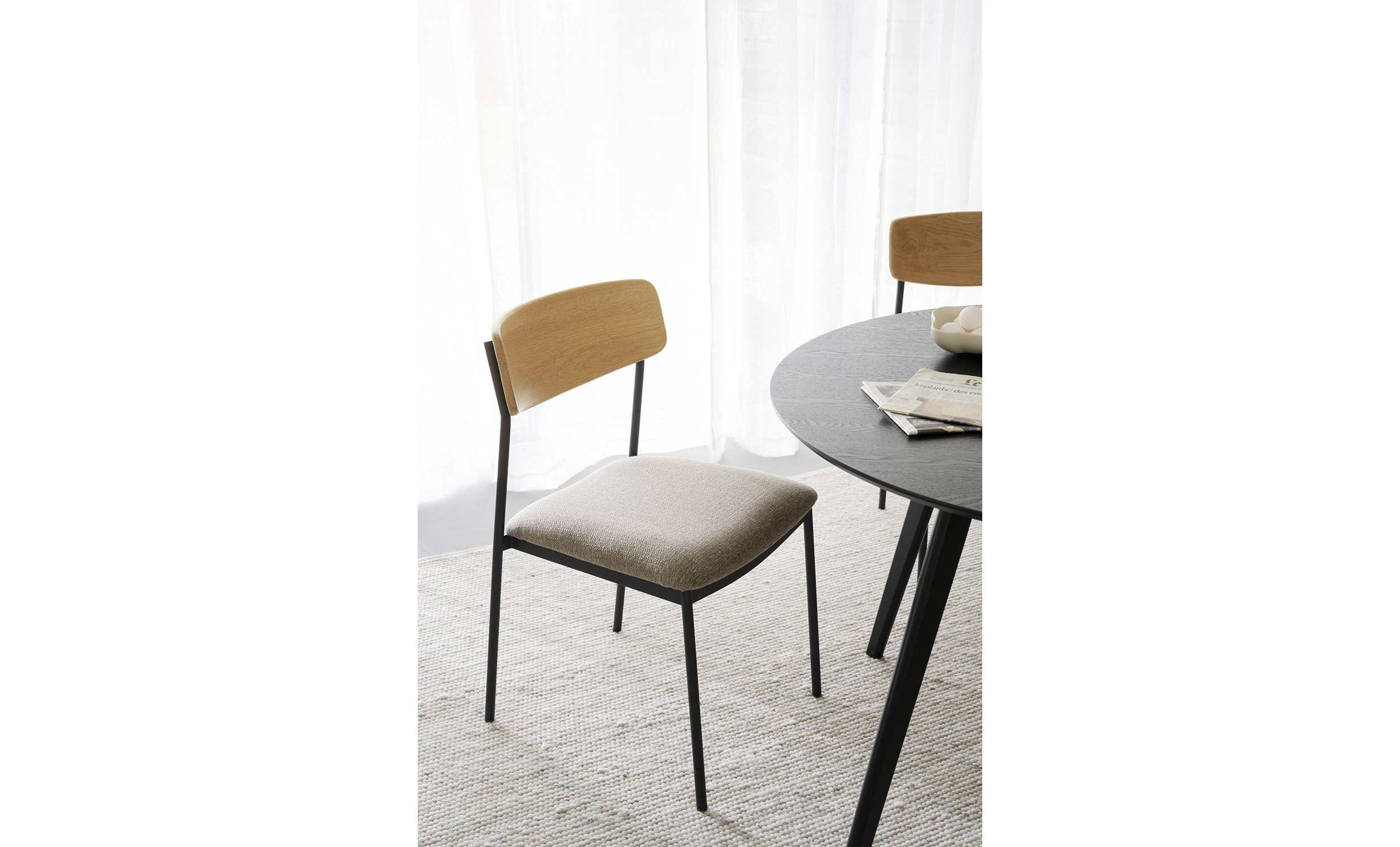 MAYMONT Stol Mrkbeige/Ek