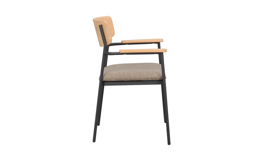 MAYMONT Karmstol Mrkbeige/Ek i gruppen Matplats / Sittmbler / Stolar hos SoffaDirekt.se (123082)