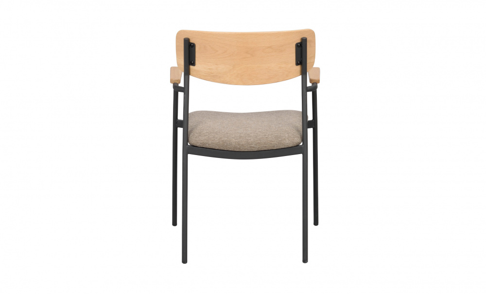 MAYMONT Karmstol Mrkbeige/Ek i gruppen Matplats / Sittmbler / Stolar hos SoffaDirekt.se (123082)