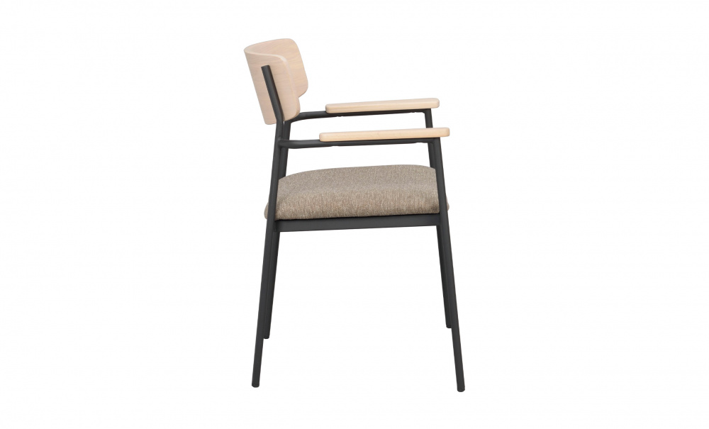 MAYMONT Karmstol Mrkbeige/Vitpigmenterad i gruppen Matplats / Sittmbler / Stolar hos SoffaDirekt.se (123083)