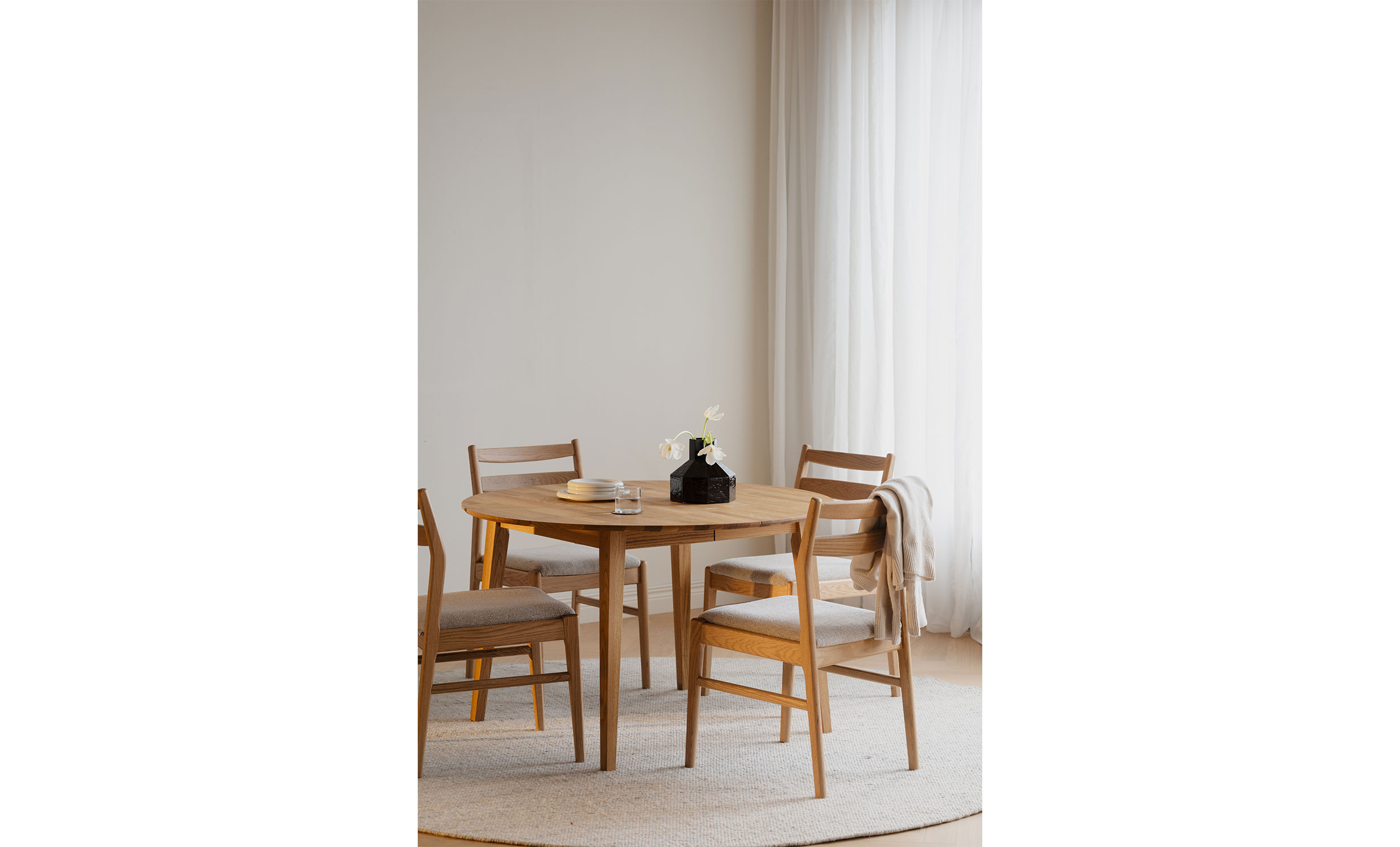 KERWIN Stol Ljusbeige, Ek