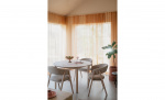 Byt till bild nr 2 (DERRYMORE Matbord D120 Vitpig Ek)