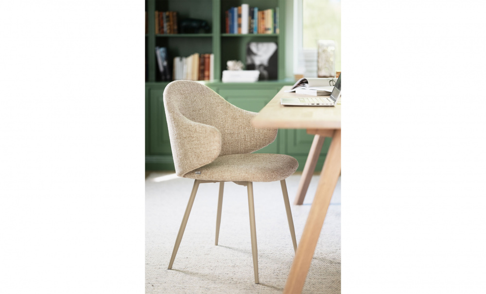 Bild nr 3 (DRAKE Karmstol Ljusbeige, Metall Beige)