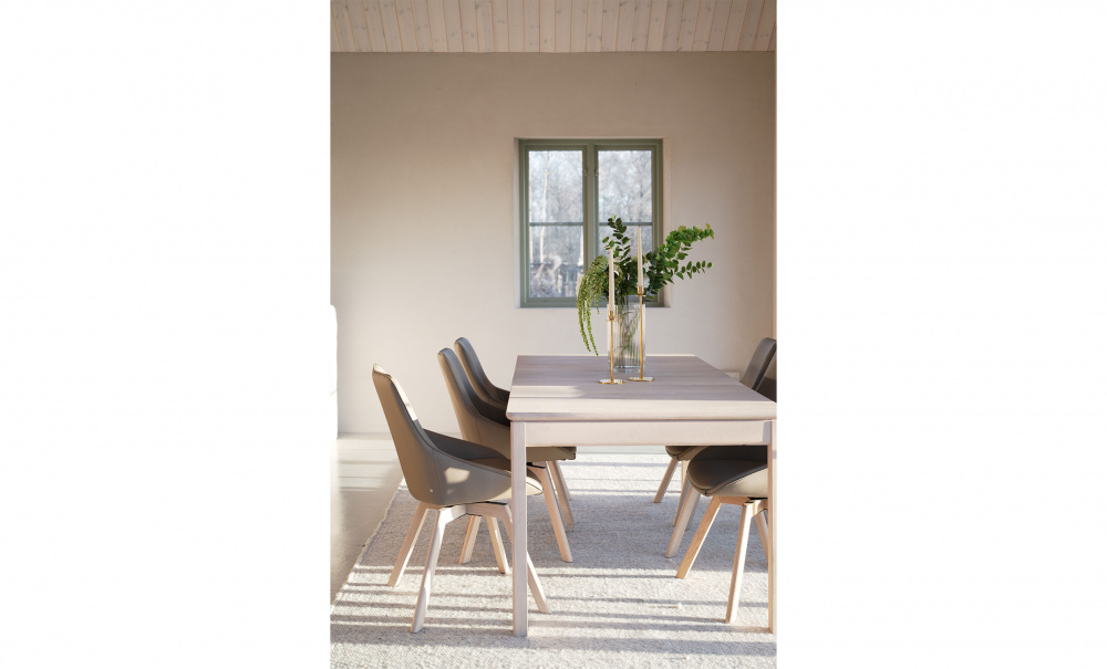 GARDNER Matbord 200 Vitpigmenterad Ek i gruppen Matplats / Bord / Matbord hos SoffaDirekt.se (128218)