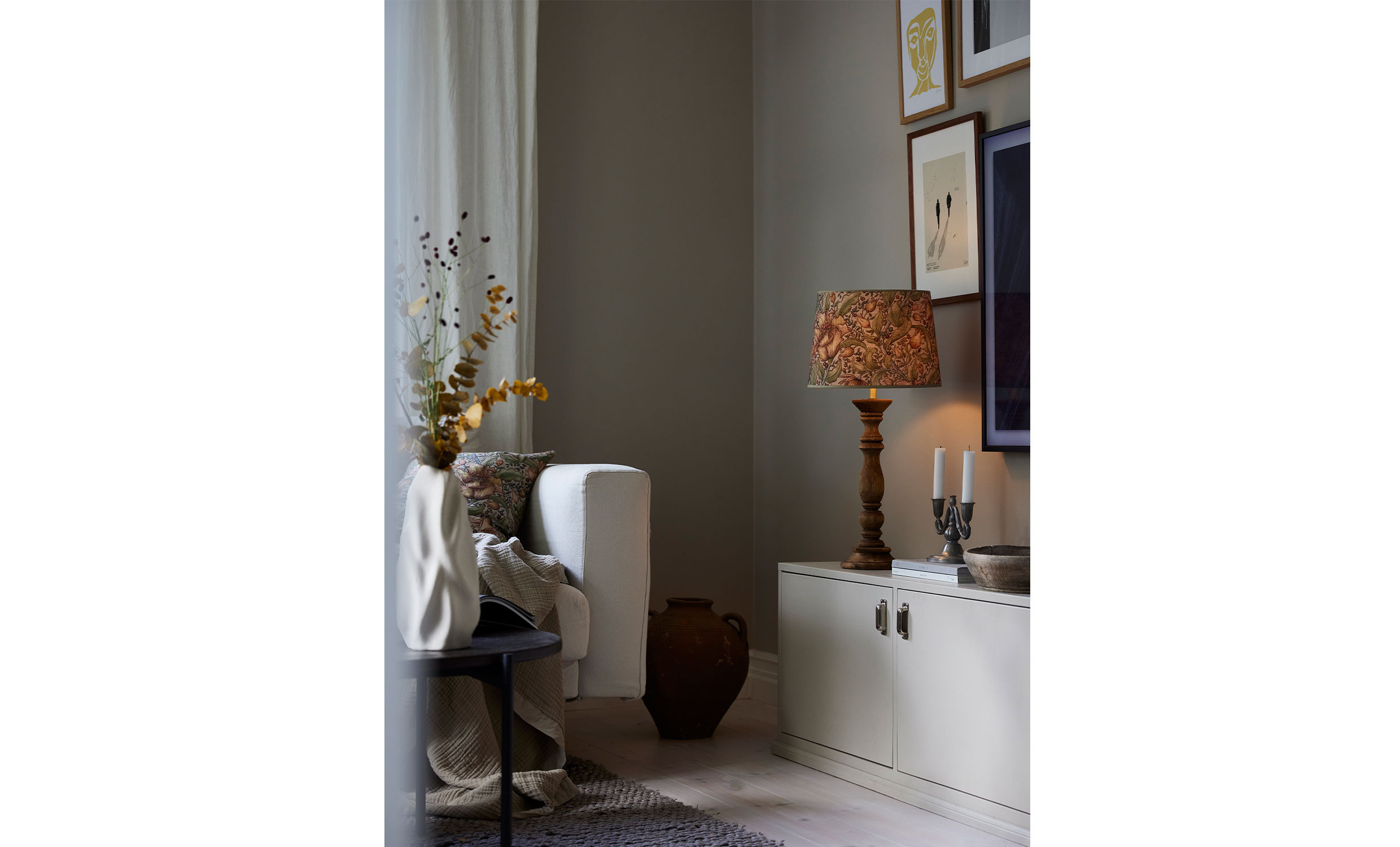 LODGE Bordslampa Brun