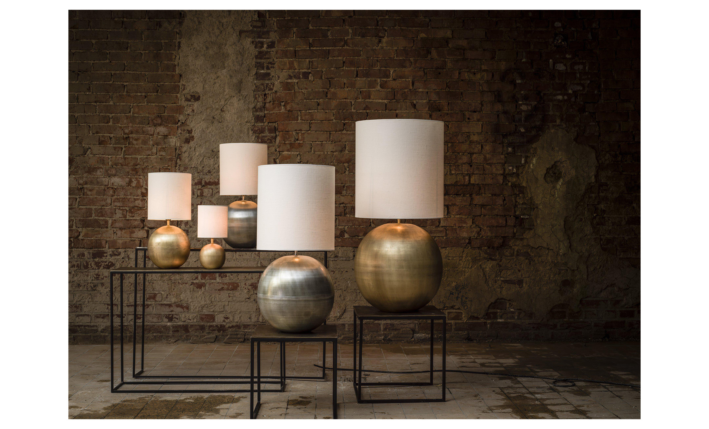 GLOBE Lampfot Silver H48