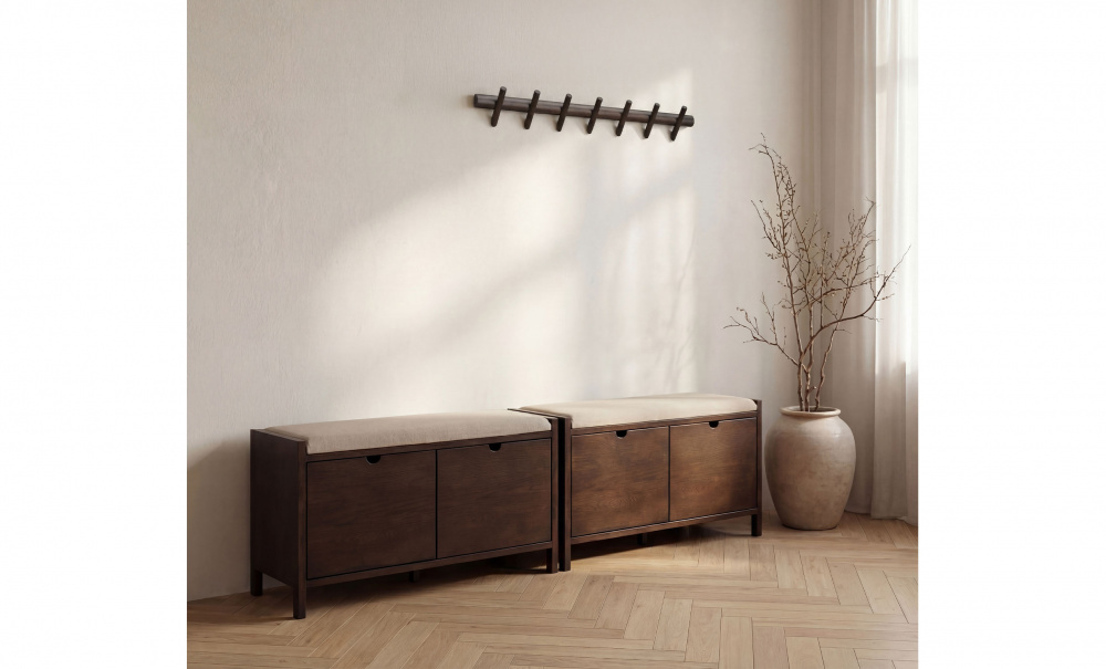 Bild nr 2 (HILLMOND Bänk Beige, Brun Ek)