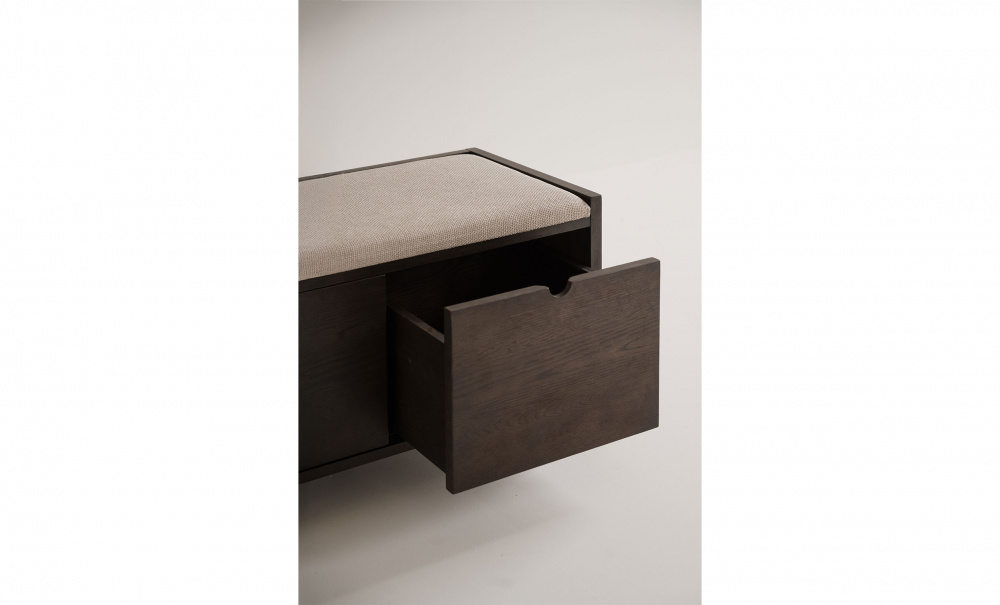 Bild nr 4 (HILLMOND Bänk Beige, Brun Ek)
