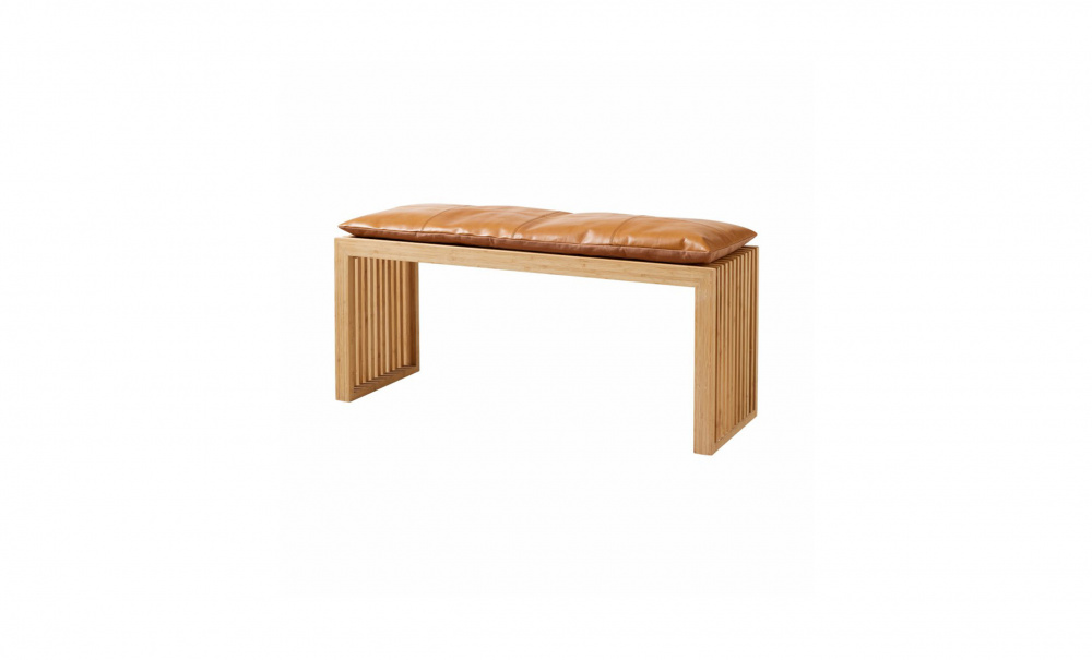 RIB Set Bambu 3-sits Bnk Brun Skinndyna i gruppen Matplats / Sittmbler / Stolar hos SoffaDirekt.se (1400362)