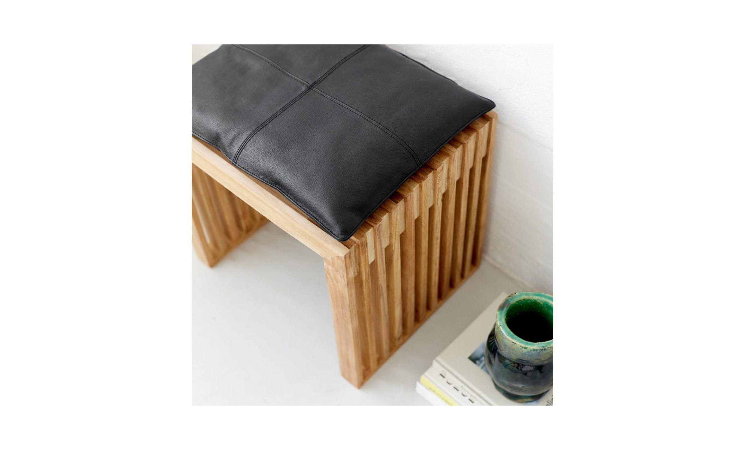 RIB set teak pall svart skinndyna