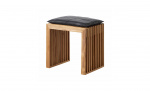 Byt till bild nr 4 (RIB set teak pall svart skinndyna)