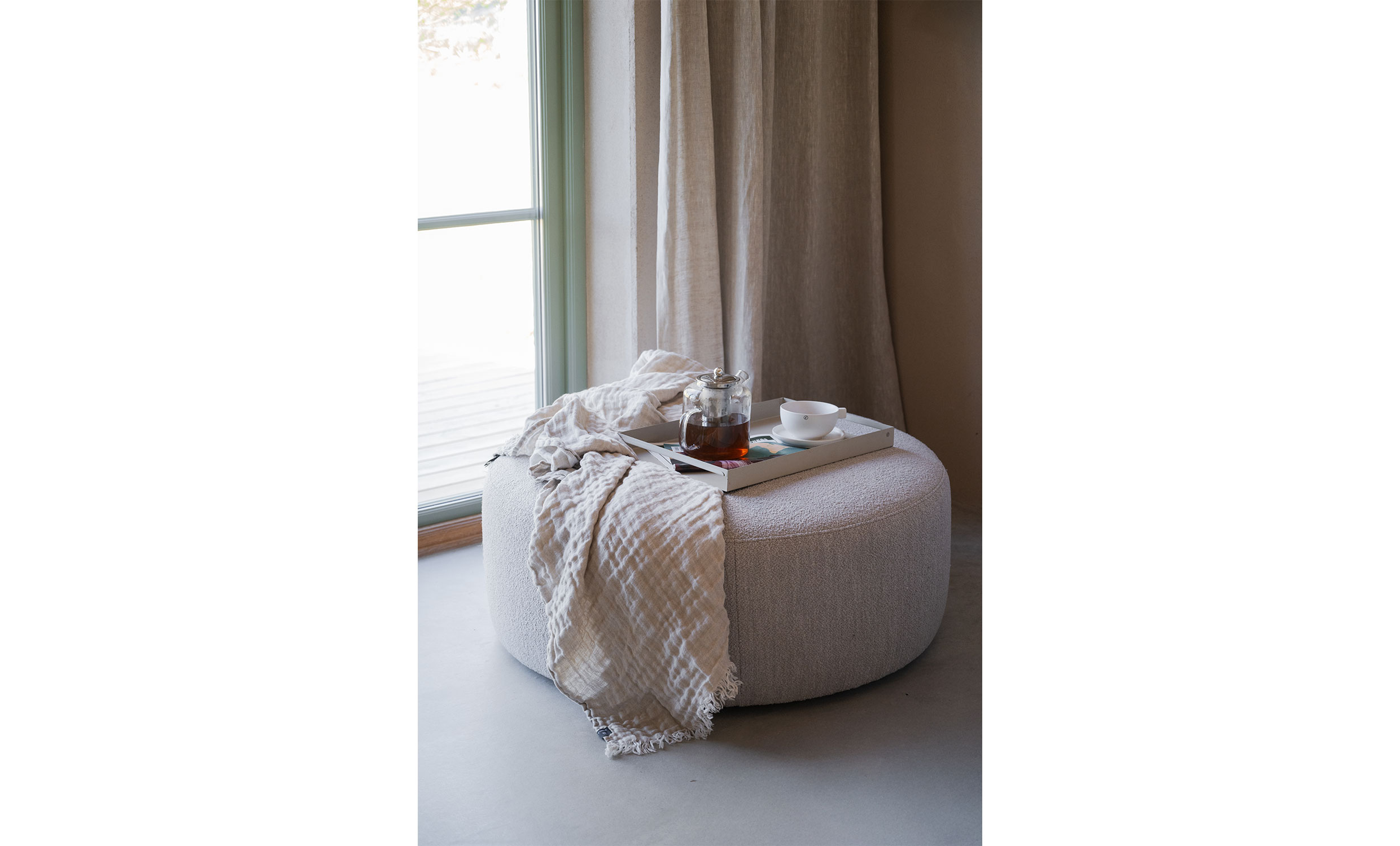 JOPLIN Sittpuff D90 Ljusbeige