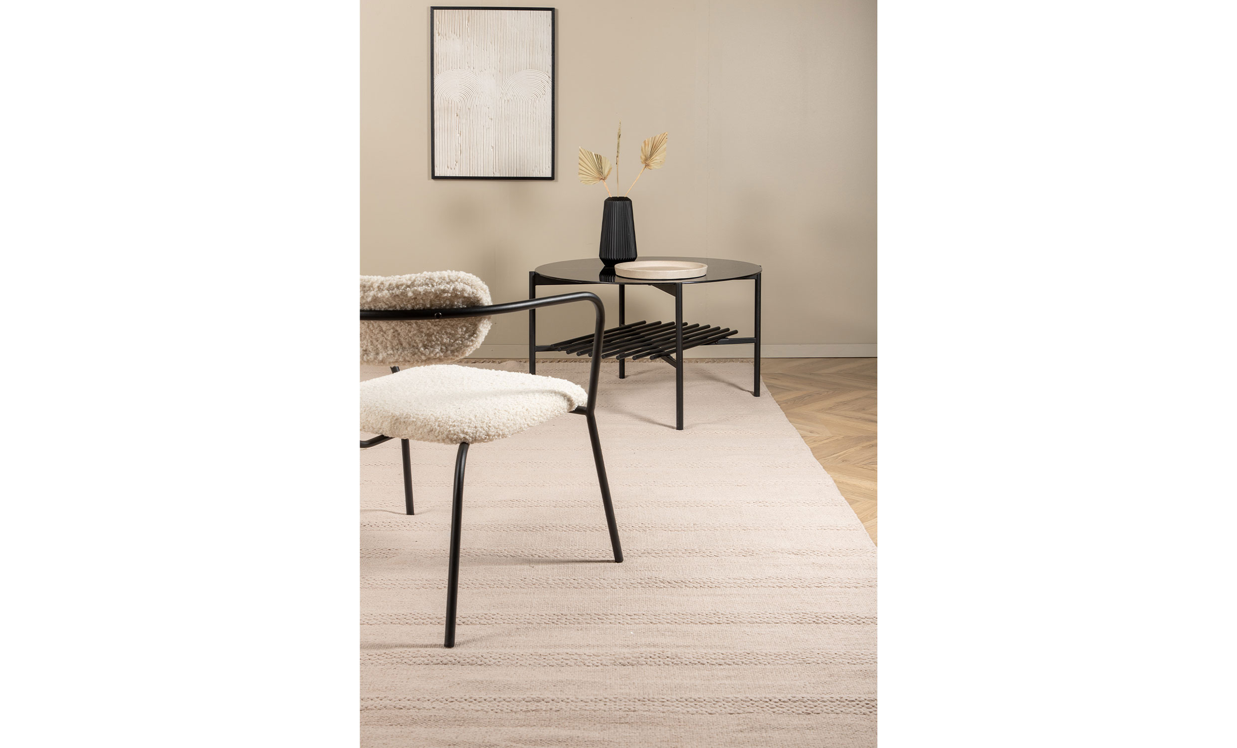 HARRIET Bomullsmatta 200x300 Beige