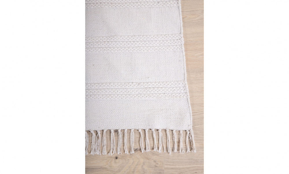 HARRIET Bomullsmatta 160x230 Offwhite i gruppen Mattor & Textil / Mattor / Bomullsmattor hos SoffaDirekt.se (15693-420)