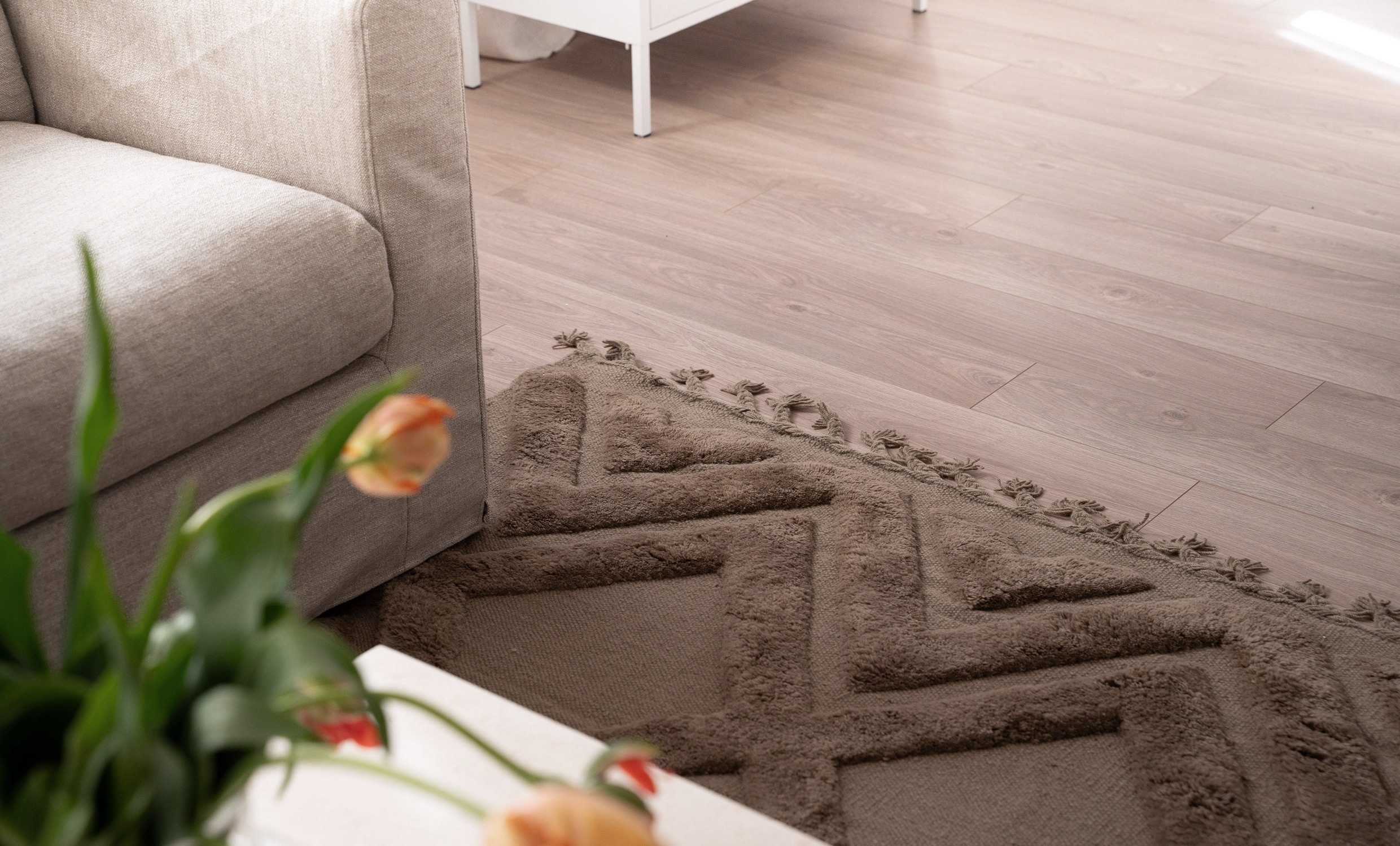 LOREEN Ullmatta 200x300 Mrkbrun