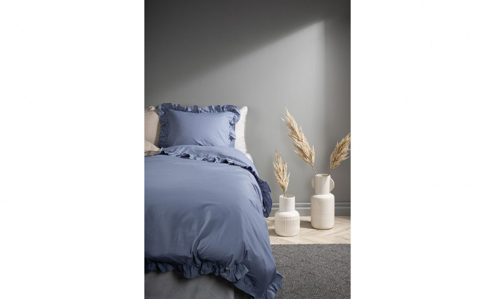FLORA Bddset Enkel Bl i gruppen Sovrum / Sovrumstextil / Sngklder hos SoffaDirekt.se (16013-504)