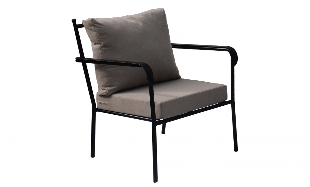 VENICE Loungeset Svart/Beige i gruppen Utembler / Trdgrdsgrupper / Soffgrupper hos SoffaDirekt.se (17652)